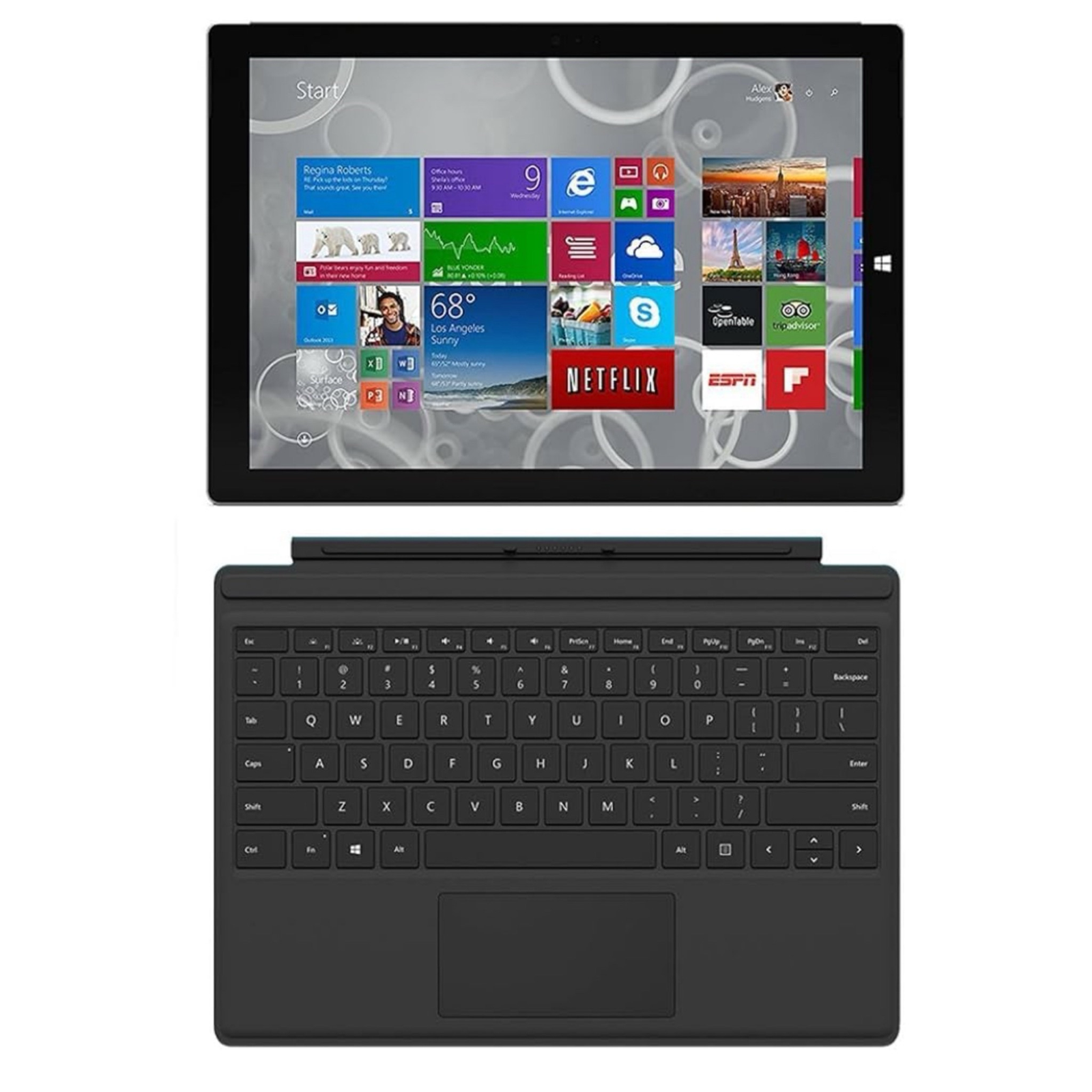Microsoft Surface Pro 3 12.3" 2-in-1 Laptop | Intel i5 | 4GB RAM | 128GB SSD | Windows 11 Pro - Refurbished (Minor Wear) with Type Cover image 0