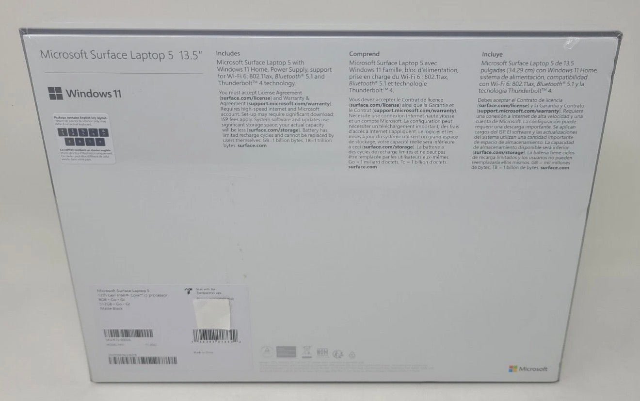 Microsoft Surface Laptop 5 13.5" (512GB SSD, Intel Core i5 12th Gen. New-Sealed - Image 3