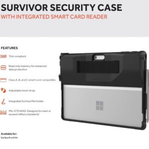 Pre-owned Griffin Survivor Case Smart Card Reader Surface Pro 7 6 5 4 GFB-048