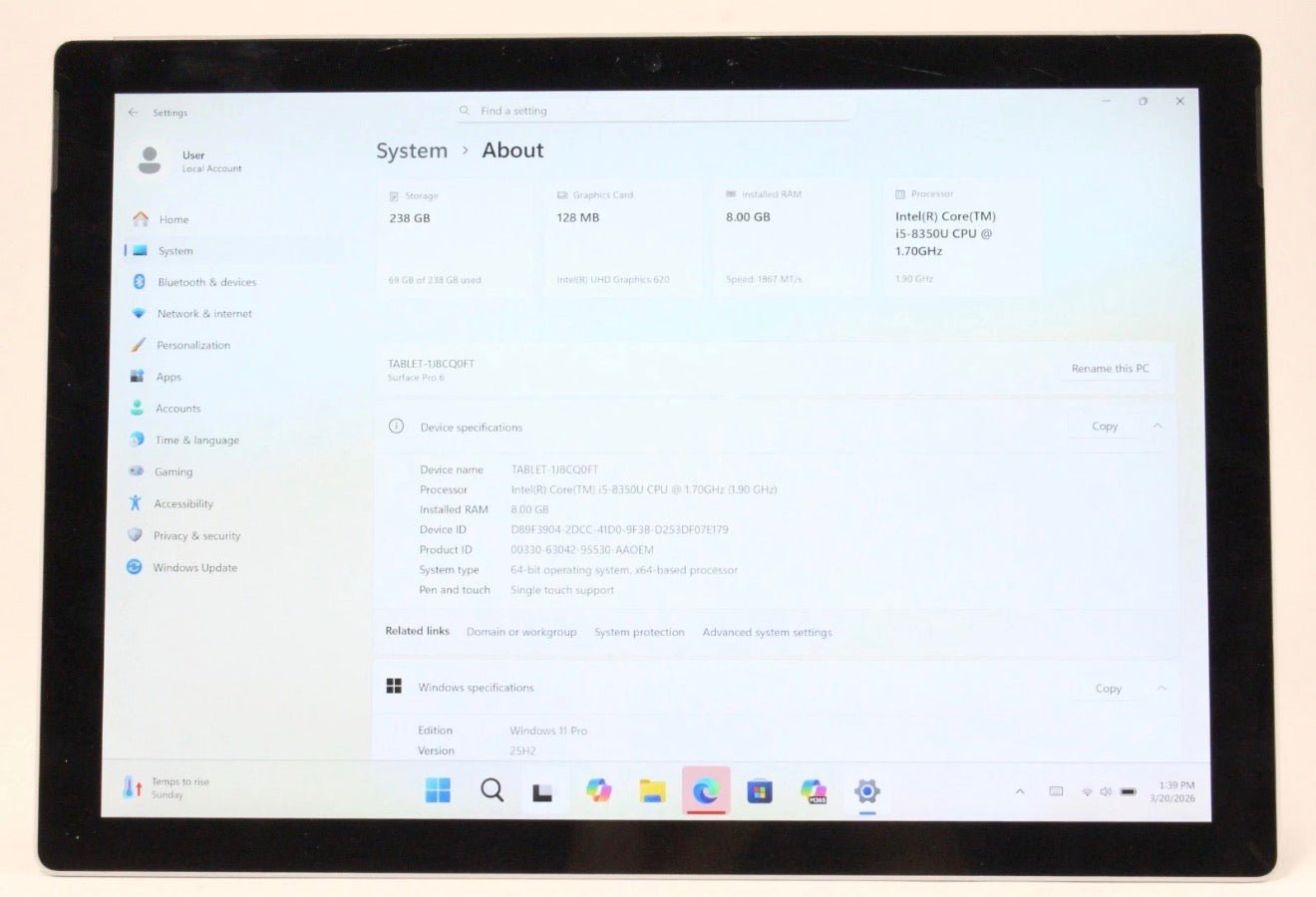 Pre-owned Microsoft Surface Pro 6 (Bundle Package) See descriptions - Image 5
