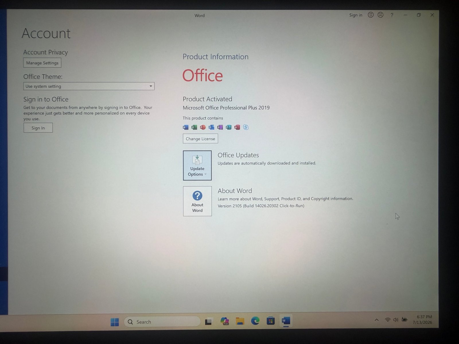 Microsoft Surface Pro 6 12.3" i5-8250U 16GB DDR3 256GB SSD Win11 Pro / Office Pro Plus 2019 SKU1085-32 - Image 8